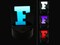 Letter F Uppercase Fun Bold Font 3D Illusion LED Night Light Sign Nightstand Desk Lamp
